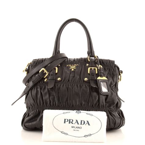 prada gaufre leather tote